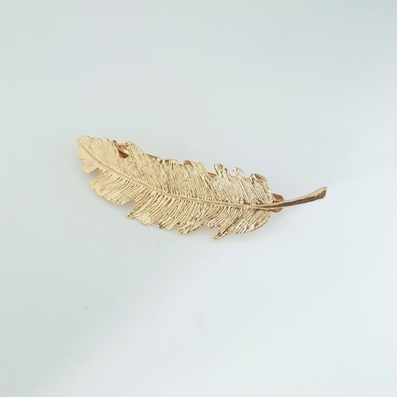 ⭐New Gold Leaf Hair Barrette Clip⭐ - Picture 4 of 5